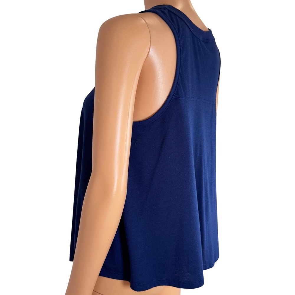 Modern Lux Navy Blue Love Like A Hippie Shine Like The Sun Graphic Tank Top M - Picture 4 of 11